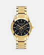 COACH®,CASEY WATCH, 42MM,Metal,Gold,Front View