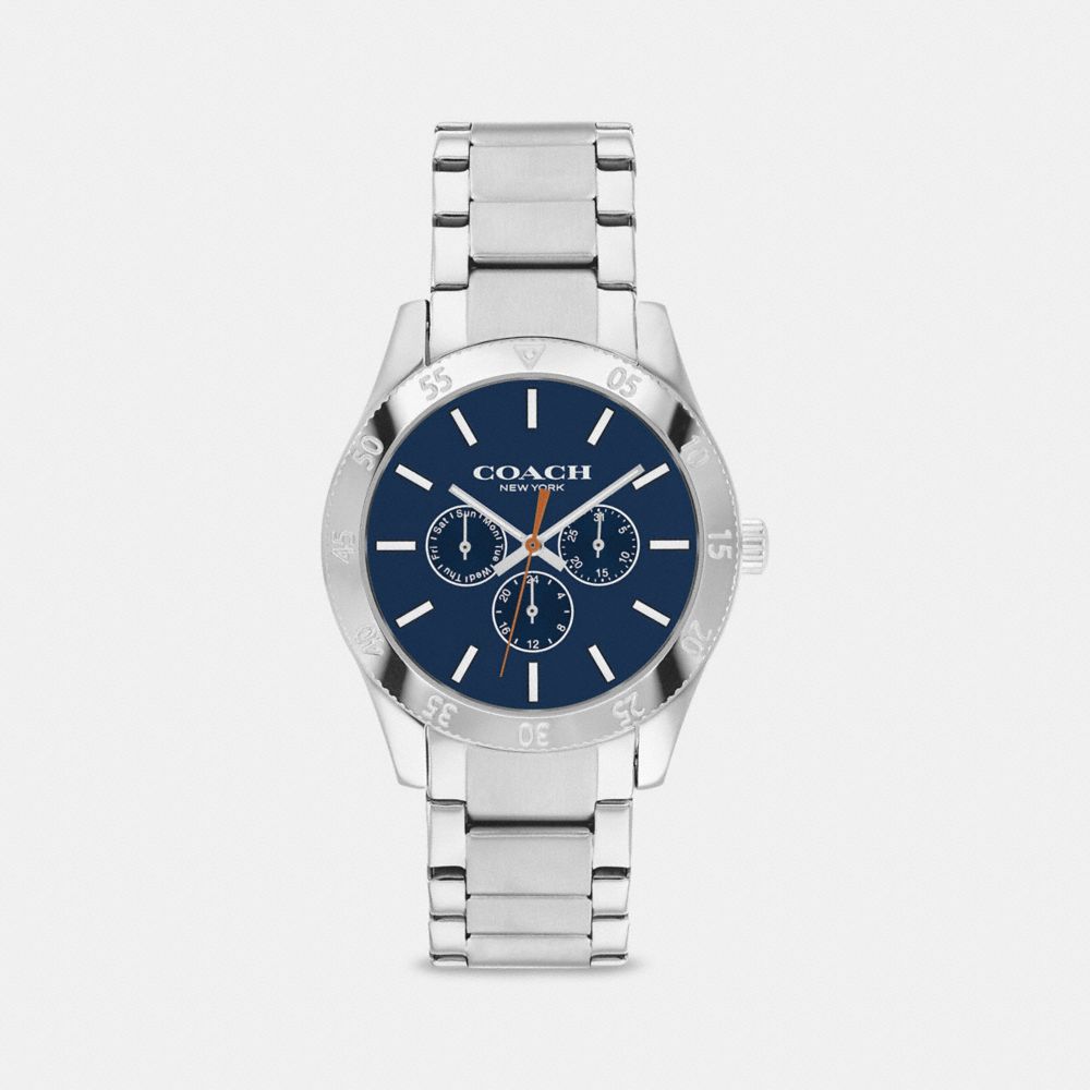 COACH®,MONTRE CASEY, 42 MM,Métal,Acier inoxydable,Front View