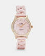 COACH®,MADDY WATCH, 34MM,Rubber,Blush.,Front View