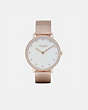 COACH®,AUDREY PAVE WATCH, 35MM,Metal,Carnation Gold,Front View