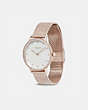 COACH®,AUDREY PAVE WATCH, 35MM,Metal,Carnation Gold,Angle View