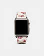 COACH®,APPLE WATCH® STRAP WITH FLORAL PRINT, 38MM,Chalk,Front View