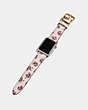COACH®,APPLE WATCH® STRAP WITH FLORAL PRINT, 38MM,Chalk,Angle View