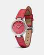 COACH®,PARK WATCH, 26MM,Leather,Dark Pink,Angle View