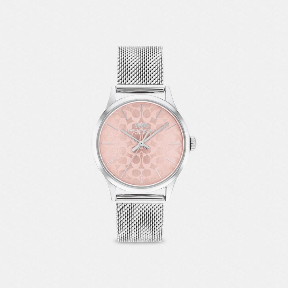 COACH®,COFFRET-CADEAU MONTRE RUBIS, 32 MM,Métal,Acier inoxydable,Angle View