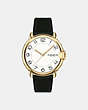 COACH®,ARDEN WATCH, 36MM,Leather,Black,Front View