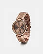 COACH®,PARK WATCH, 34MM,Metal,Coffee brown,Angle View