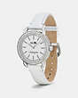 COACH®,LEX WATCH, 32MM,Leather,White,Angle View