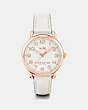 COACH®,75TH ANNIVERSARY DELANCEY WATCH, 36MM,Leather,Chalk,Front View