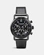 COACH®,75TH ANNIVERSARY DELANCEY WATCH, 42MM,Leather,Black,Front View