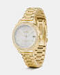 COACH®,TATUM WATCH, 34MM,Metal,GOLD PLATED,Angle View