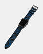 COACH®,APPLE WATCH® STRAP WITH CAMO PRINT, 42MM,Leather,Denim,Angle View
