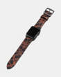 COACH®,APPLE WATCH® STRAP WITH CAMO PRINT, 42MM,Leather,Saddle,Angle View