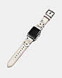 COACH®,APPLE WATCH® STRAP WITH TEA ROSE, 38MM,Leather,Chalk,Angle View