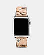 COACH®,APPLE WATCH® STRAP WITH TEA ROSE, 38MM,Leather,Beechwood,Front View