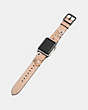 COACH®,APPLE WATCH® STRAP WITH TEA ROSE, 38MM,Leather,Beechwood,Angle View