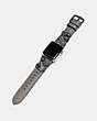 COACH®,APPLE WATCH® STRAP WITH TEA ROSE, 38MM,Leather,HEATHER GREY,Angle View