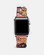 COACH®,APPLE WATCH® STRAP WITH TEA ROSE, 38MM,Leather,MELON,Front View