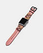 COACH®,APPLE WATCH® STRAP WITH TEA ROSE, 38MM,Leather,MELON,Angle View