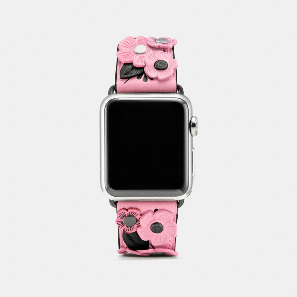 コーチCOACH Apple Watch バンド　フラワー　ローズ　ピンク COACH® FI | Apple Watch® Strap With Tea Rose, 38 Mm