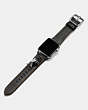 COACH®,APPLE WATCH® STRAP WITH CHARMS, 38MM,Leather,Black,Angle View