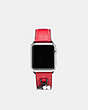 COACH®,APPLE WATCH® STRAP WITH CHARMS, 38MM,Leather,Red.,Front View