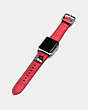 COACH®,APPLE WATCH® STRAP WITH CHARMS, 38MM,Leather,Red.,Angle View