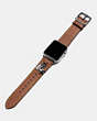 COACH®,APPLE WATCH® STRAP WITH CHARMS, 38MM,Leather,Saddle,Angle View