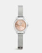 COACH®,TATUM STAINLESS STEEL SUNRAY DIAL MESH BRACELET WATCH,Metal,Stainless Steel,Front View