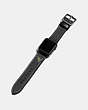 COACH®,APPLE WATCH® STRAP WITH REXY,Leather,Black,Angle View