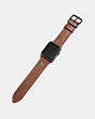 COACH®,APPLE WATCH® STRAP WITH REXY,Leather,Dark Saddle,Angle View