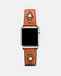 COACH®,APPLE WATCH® STRAP WITH STUDS,Leather,GINGER,Front View