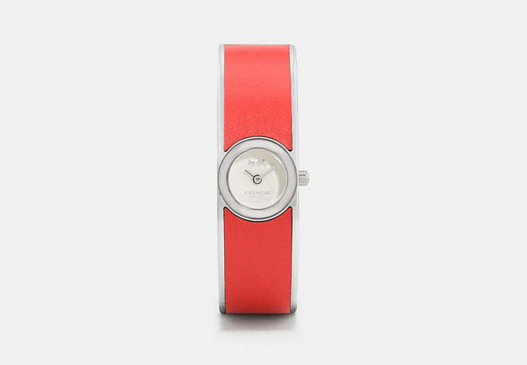 COACH®,SCOUT WATCH, 15MM,Metal,Coral,Front View