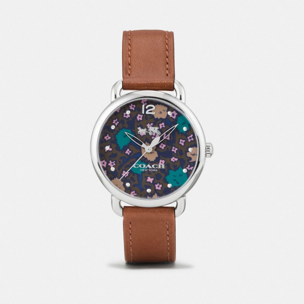 Montre Delancey avec cadran floral, 36 mm