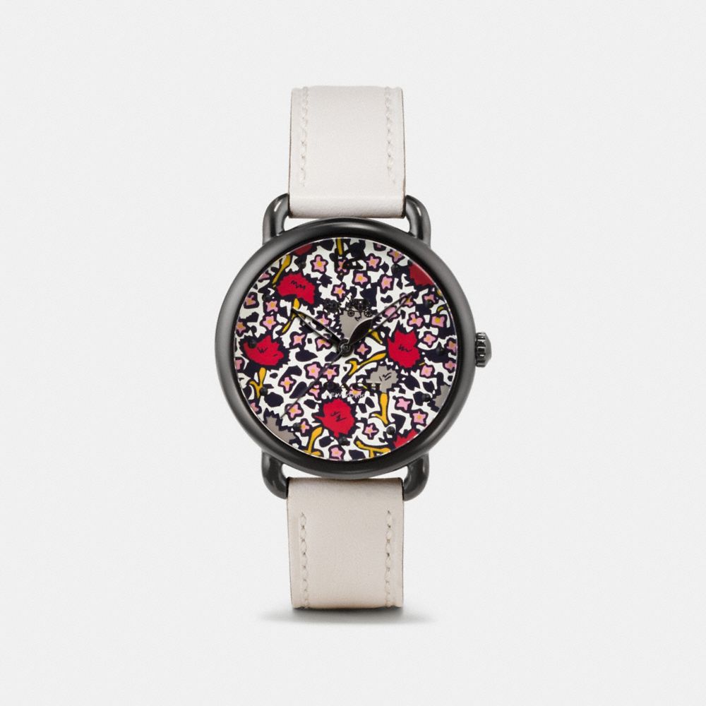 Coach delancey shop floral watch