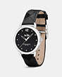 Delancey Stainless Steel Patchwork Leather Strap Watch