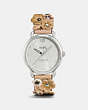 COACH®,DELANCEY WATCH WITH FLORAL APPLIQUE, 36MM,Leather,Beechwood,Front View