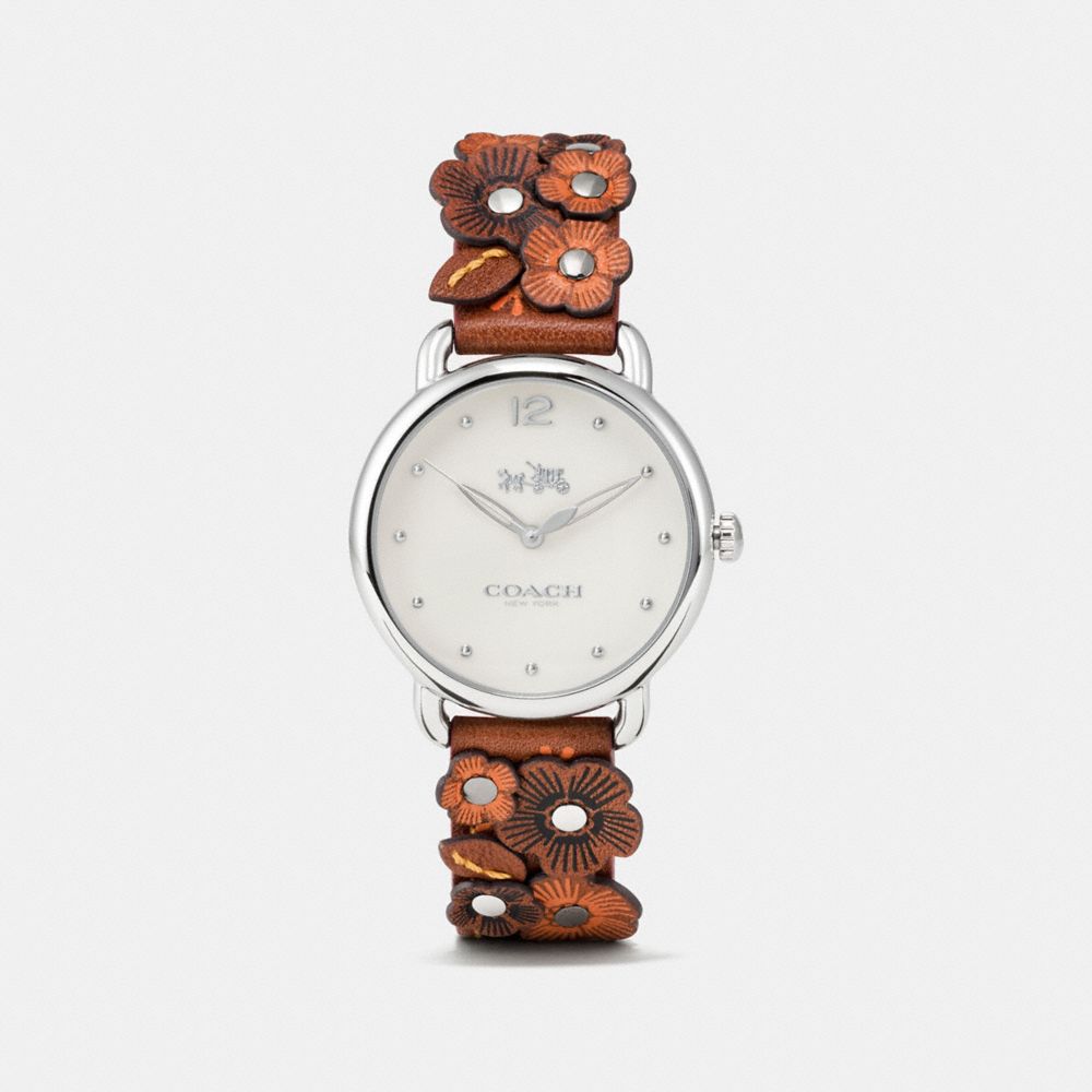 Delancey Watch With Floral Applique, 36 Mm