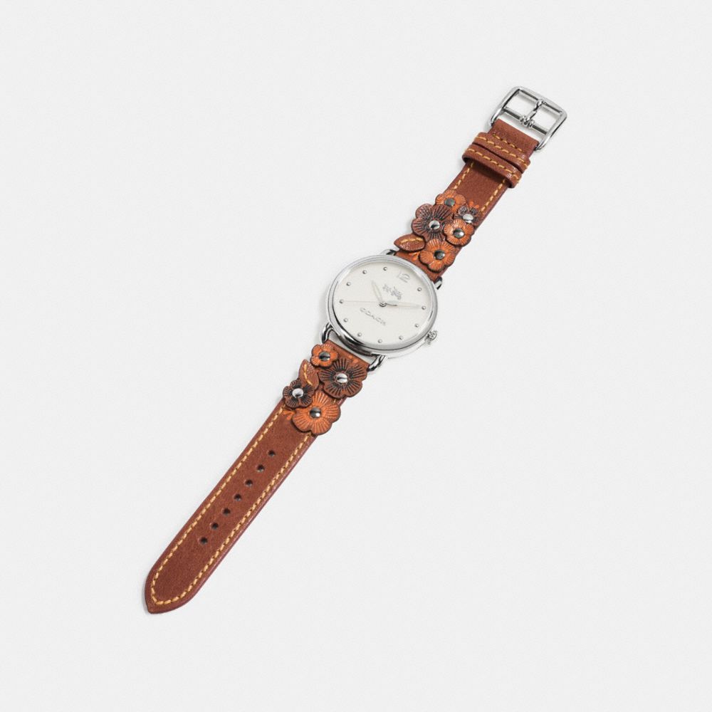 Delancey Watch With Floral Applique, 36 Mm