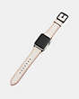 COACH®,APPLE WATCH® STRAP WITH FLORAL PRINT,Leather,Chalk,Angle View